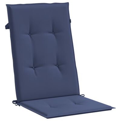 vidaXL Podušky na židli s vysokým opěradlem 4ks námořnická modř textil
