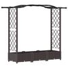 vidaXL Vyv&yacute;&scaron;en&yacute; z&aacute;hon s trel&aacute;ž&iacute; a střechou Hněd&aacute; 169 x 40 x 125 cm PP