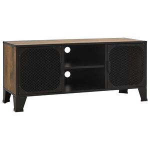 vidaXL TV skř&iacute;ňka rustik&aacute;ln&iacute; hněd&aacute; 105 x 36 x 47 cm kov a MDF