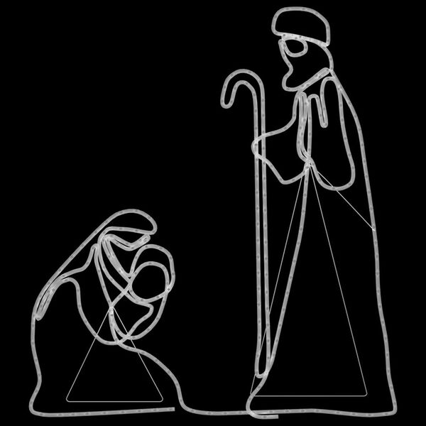 vidaXL V&aacute;nočn&iacute; siluety Marie a Josefa s 264 LED 40x55 cm a 38x100 cm