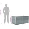 vidaXL Vyvýšený zahradní truhlík 160x80x77 cm galvanizovaná ocel šedý