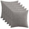 vidaXL Povlak na pol&scaron;t&aacute;ř 6 pcs ALMELO Světle &scaron;ed&aacute; 30 x 30 cm man&scaron;estr