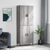vidaXL Skř&iacute;ň highboard &scaron;ed&aacute; sonoma 69,5 x 34 x 180 cm kompozitn&iacute; dřevo