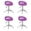 vidaXL Otočn&eacute; j&iacute;deln&iacute; židle 4 ks fialov&eacute; uměl&aacute; kůže
