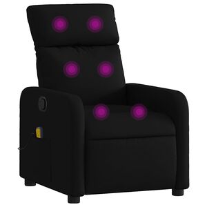 vidaXL Mas&aacute;žn&iacute; polohovac&iacute; křeslo čern&eacute; textil