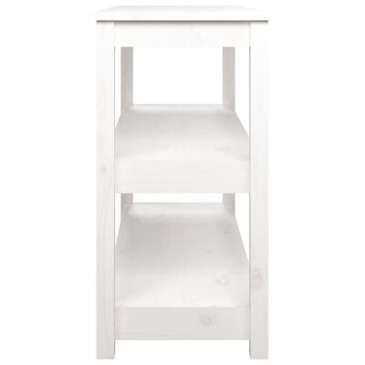 vidaXL Konzolový stolek bílý 110x40x74 cm masivní borové dřevo