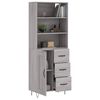 vidaXL Skř&iacute;ň highboard &scaron;ed&aacute; sonoma 69,5 x 34 x 180 cm kompozitn&iacute; dřevo