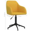 vidaXL Otočn&eacute; j&iacute;deln&iacute; židle 4 ks žlut&eacute; samet