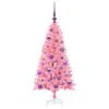 vidaXL V&aacute;nočn&iacute; stromeček s 150 LED diodami Růžov&aacute; 120 cm PVC