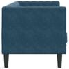 vidaXL Pohovka Chesterfield s podhlavn&iacute;ky 3m&iacute;stn&aacute; modr&aacute; samet