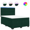 vidaXL Box spring postel s matrac&iacute; tmavě zelen&aacute; 140x190 cm samet