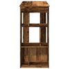vidaXL Barový stůl s regály old wood 102x50x103,5 cm kompozitní dřevo