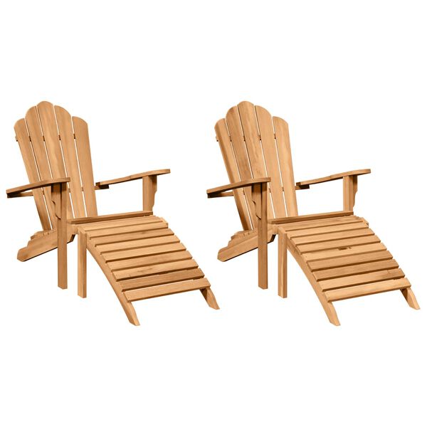 vidaXL Adirondack židle 2 pcs Hněd&aacute; 137 x 77 x 95 cm