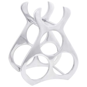 vidaXL Stojan na víno Stříbrná 23 x 14 x 28 cm Hliník