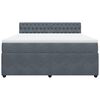 vidaXL Box spring postel s matrac&iacute; tmavě &scaron;ed&aacute; 180x200 cm samet