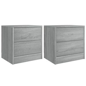vidaXL Nočn&iacute; stolky 2 ks &scaron;ed&eacute; sonoma 40 x 30 x 40 cm kompozitn&iacute; dřevo