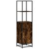 vidaXL Skř&iacute;ň highboard kouřov&yacute; dub 35,5x35x139 cm kompozit a kov
