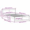 vidaXL R&aacute;m postele s čelo Př&iacute;rodn&iacute; 140 x 190 cm Masivn&iacute; borov&eacute; dřevo