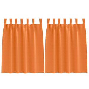 vidaXL Z&aacute;věsy na zatemněn&iacute; s kroužky 2 pcs Jasně oranžov&aacute; 140 x 140 cm