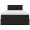 vidaXL Postel s úložným prostorem s matrací Černá 120 x 190 cm samet