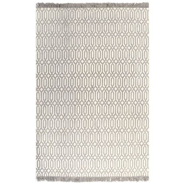 vidaXL Koberec Kilim se vzorem bavlněn&yacute; 120 x 180 cm barva taupe