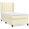 vidaXL Box spring postel s matrac&iacute; kr&eacute;mov&aacute; 90x200 cm uměl&aacute; kůže