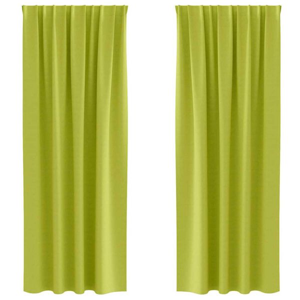 vidaXL Z&aacute;věsy na zatemněn&iacute; s kroužky 2 pcs Zelen&aacute; 260 x 140 cm
