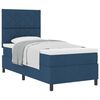 vidaXL Postel s boxspringem s čelo Modr&aacute; 90 x 200 cm textil
