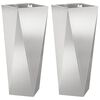 vidaXL Truhl&iacute;k 2 pcs Stř&iacute;brn&aacute; 30 x 30 x 75 cm Nerezov&aacute; ocel