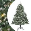 vidaXL Uměl&yacute; v&aacute;nočn&iacute; stromeček Zelen&aacute; 210 cm PVC, plast a ocel
