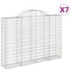 vidaXL Klenut&eacute; gabionov&eacute; ko&scaron;e 7 ks 200x30x140/160cm pozinkovan&eacute; železo