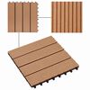 vidaXL Dlažba na terasu 11 pcs Teak 30 x 30 cm Dřevoplast