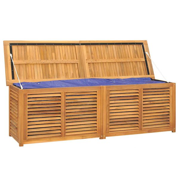 vidaXL Zahradn&iacute; &uacute;ložn&yacute; box s vložkou 175 x 50 x 55 cm masivn&iacute; teak