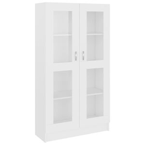 vidaXL Prosklen&aacute; skř&iacute;ň b&iacute;l&aacute; 82,5 x 30,5 x 150 cm kompozitn&iacute; dřevo