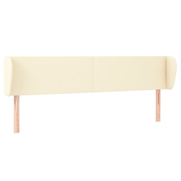 vidaXL Čelo postele typu u&scaron;&aacute;k kr&eacute;mov&eacute; 163x23x78/88 cm uměl&aacute; kůže