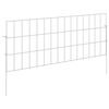 vidaXL Zahradn&iacute; plot se sloupky 12 ks 75 x 30 cm Pozinkovan&aacute; ocel