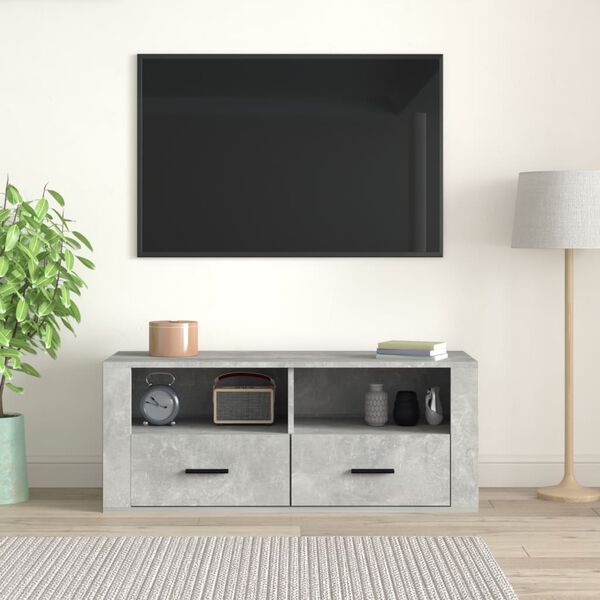 vidaXL TV skříňka betonově šedá 100x35x40 cm kompozitní dřevo