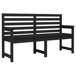 vidaXL Zahradn&iacute; lavice čern&aacute; 159,5 x 48 x 91,5 cm masivn&iacute; borov&eacute; dřevo