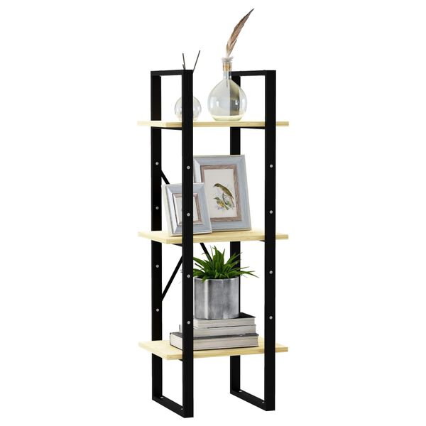 vidaXL Knihovna se 3 policemi 40 x 30 x 105 cm masivní borovice