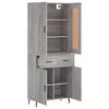 vidaXL Skříň highboard šedá sonoma 69,5 x 34 x 180 cm kompozitní dřevo