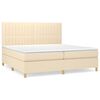 vidaXL Box spring postel s matrac&iacute; kr&eacute;mov&aacute; 200x200 cm textil