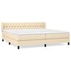 vidaXL Box spring postel s matrac&iacute; kr&eacute;mov&aacute; 200x200 cm textil