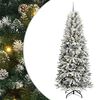 vidaXL Uměl&yacute; v&aacute;nočn&iacute; stromeček B&iacute;l&aacute; 240 cm PVC, plast, ocel a PE
