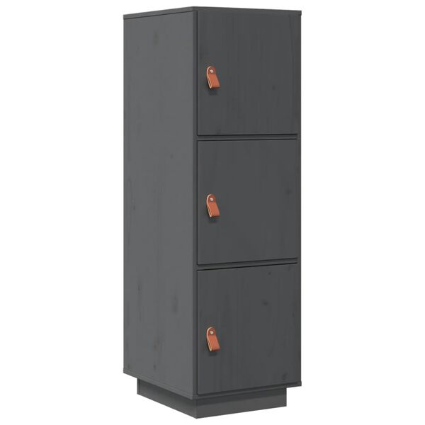vidaXL Skříň highboard šedá 34x40x108,5 cm masivní borové dřevo