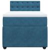 vidaXL Box spring postel s matrac&iacute; modr&aacute; 90 x 200 cm samet