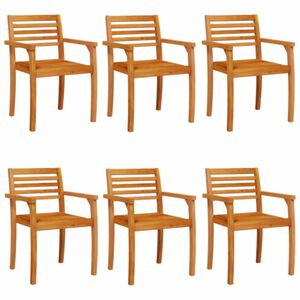 vidaXL Zahradn&iacute; židle 6 ks 59 x 55 x 85 cm masivn&iacute; ak&aacute;ciov&eacute; dřevo