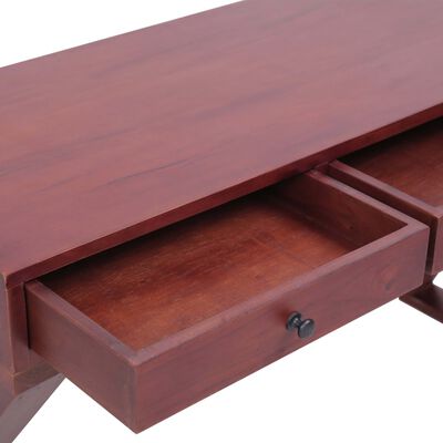 vidaXL Počítačový stůl hnědý 132 x 47 x 77 cm masivní mahagonové dřevo