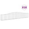 vidaXL Klenut&eacute; gabionov&eacute; ko&scaron;e 10 ks 400x30x60/80 cm pozinkovan&eacute; železo