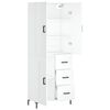 vidaXL Skř&iacute;ň highboard b&iacute;l&aacute; 69,5 x 34 x 180 cm kompozitn&iacute; dřevo