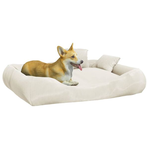 vidaXL Pel&iacute;&scaron;ek pro psa s pol&scaron;t&aacute;řky b&eacute;žov&yacute; 89x75x19 cm tkanina oxford